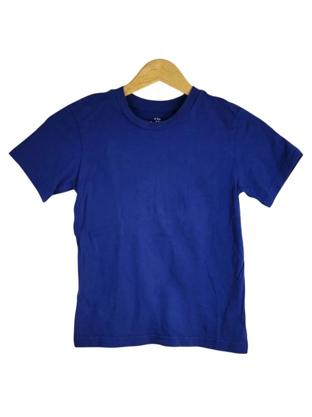 Children's Place Boys 100% Cotton T Shirt x2 Black Blue Small Short Sleeve Solid